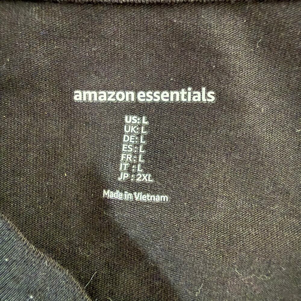 NWT Amazon Essentials Large Black Long Sleeve Button Nightgown Lounge Dress - Picture 4 of 5